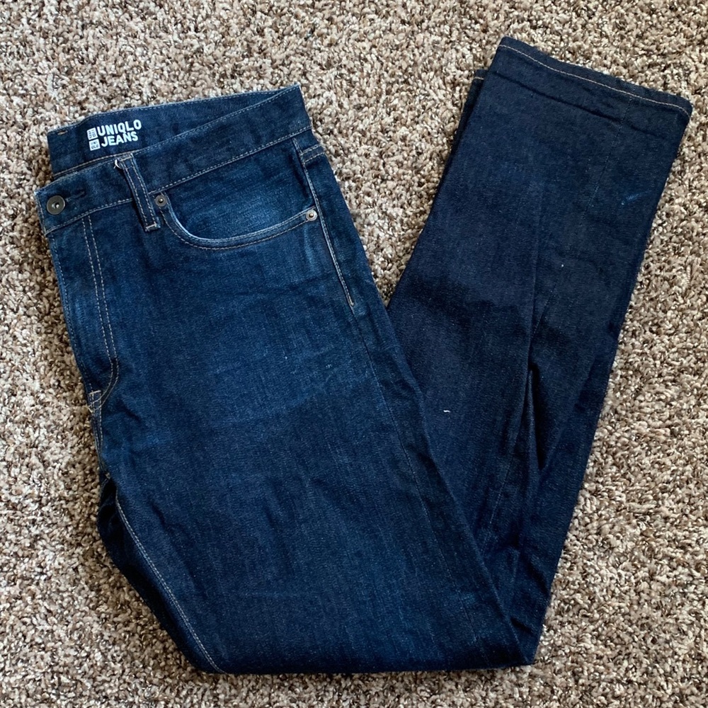 UNIQLO Classic Blue Men’s Jeans 35x32 Slim Straight